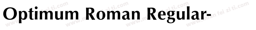 Optimum Roman Regular字体转换